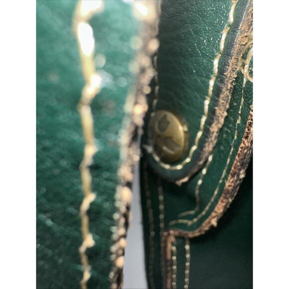 Patricia Nash Venezia Heritage Crossbody Purse Leather Bag Green 9.5" X 8.5" - Picture 6 of 9